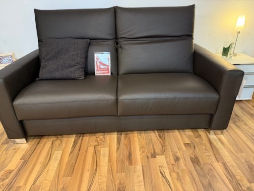 Verwandlungsschlafsofa Leder mit Liegefläche 140 x 208 cm